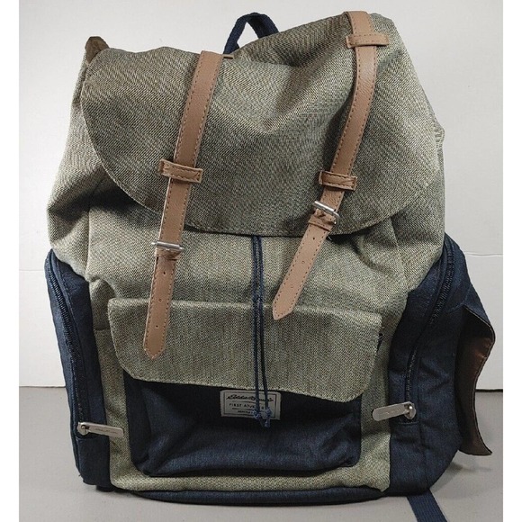 EDDIE BAUER Places & Spaces Legend Diaper Bag Backpack INSULATED Green - Picture 1 of 9